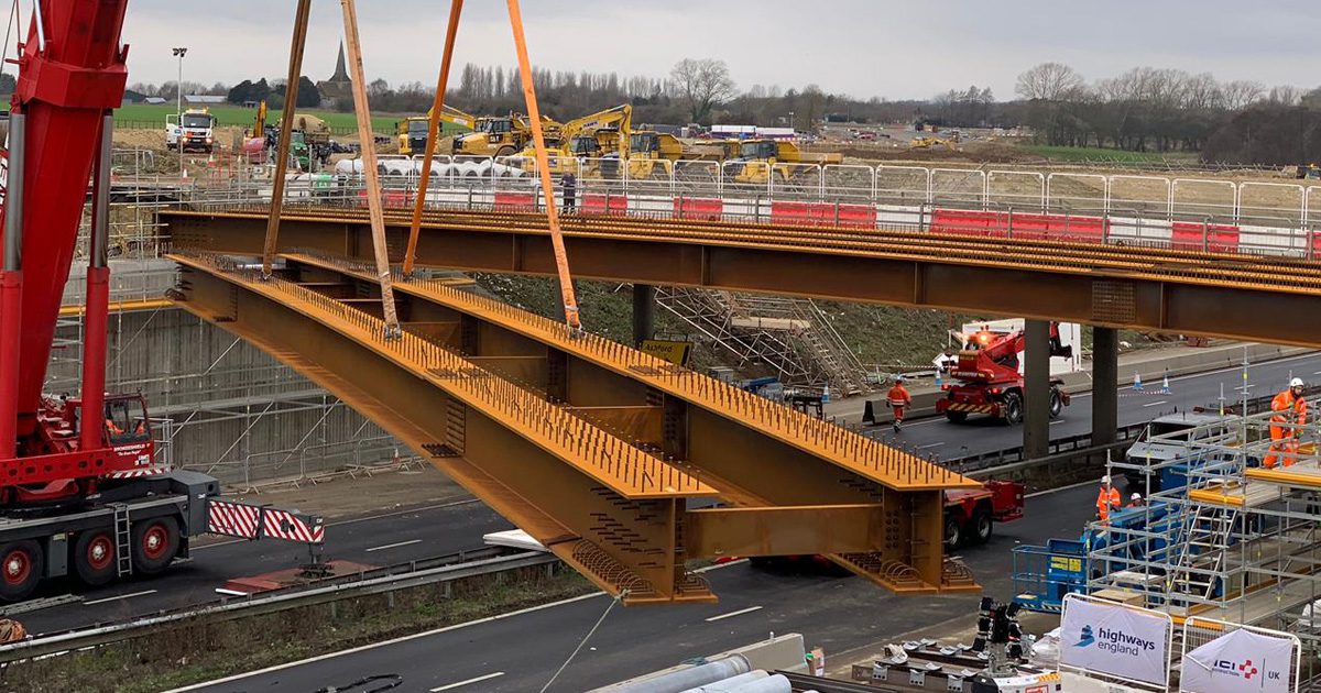 Six Severfield Girders for Junction Improvement : Collett & Sons Ltd